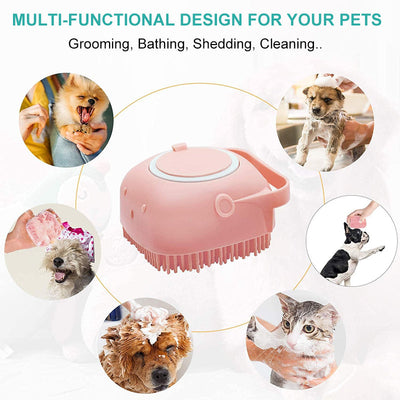 2-in-1 Pet Grooming & Bath Brush
