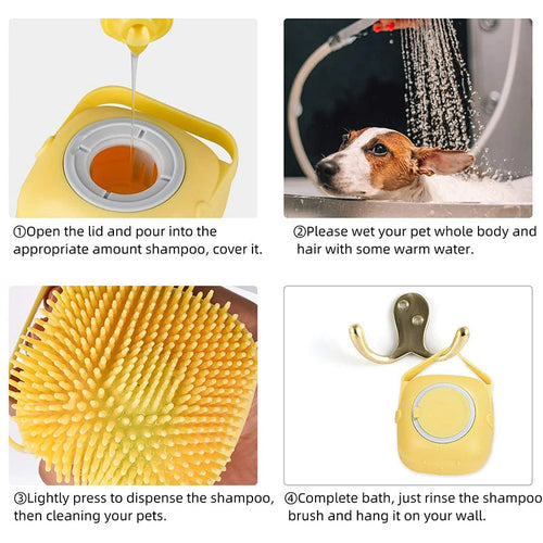 2-in-1 Pet Grooming & Bath Brush